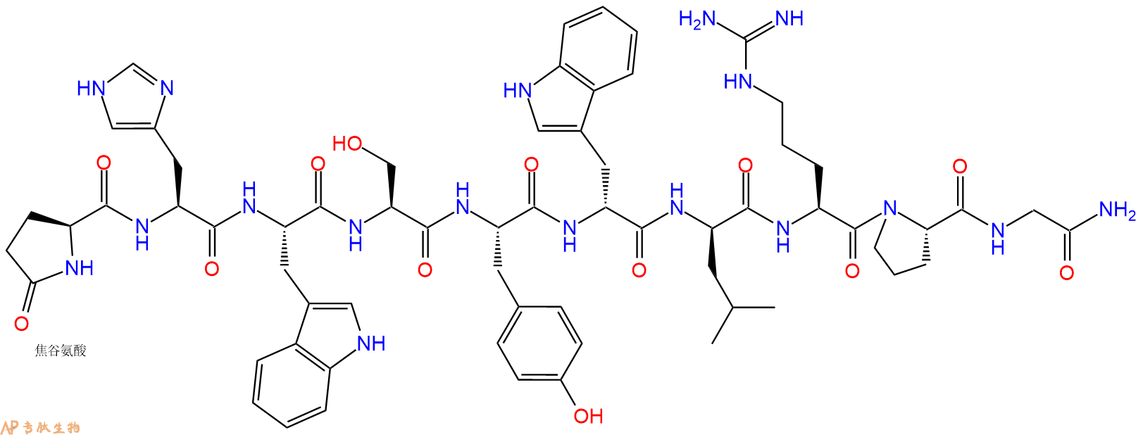 專肽生物產(chǎn)品黃體生成素釋放激素(D-Trp?,D-Leu?)-LHRH、(D-Leu?)-Triptorelin321709-37-9